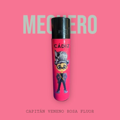 MECHERO DE CARNAVAL . MOD CAPITAN VENENO COLOR ROSA FLUOR