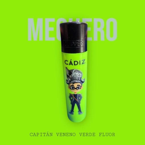 MECHERO DE CARNAVAL . MOD CAPITAN VENENO COLOR VERDE FLUOR