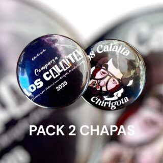 PACK 2CHAPAS LOS CALAITA … 38mm MOD.1 Y MOD.2